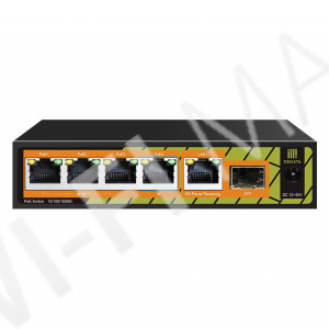 Conexpro GNT-P1006G6, с 5 портами 1 Гбит/с (4 PoE) и 1 SFP портом неуправляемый коммутатор
