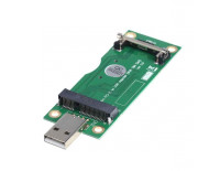 3G, 4G (LTE) Mini PCI-e to USB Adapter with SIM slot, адаптер-переходник для 3G/4G miniPCI-e модулей