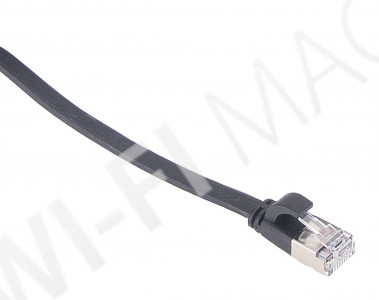 Кабель патч-корд Masterlan Comfort patch cable U/FTP, Cat6A, flat, 0.5 м, экранированный, черный