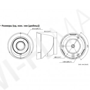HiWatch DS-I403(D)(4 mm) 4Мп уличная купольная с EXIR-подсветкой до 30м IP-камера