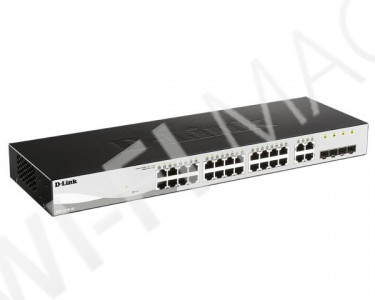 D-Link DGS-1210-28/F3A, управляемый коммутатор с 24 портами (1 Гбит/с) и 4 комбо-портами SFP (1 Гбит/с)