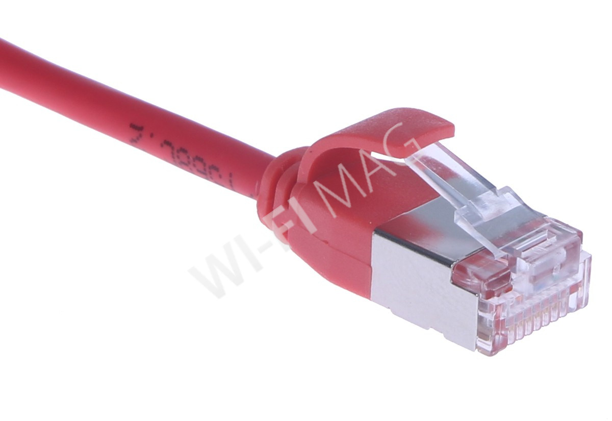 Кабель патч-корд Masterlan Comfort patch cable U/FTP, Cat6A, extra slim, LSZH, 0.25 м, экранированный, красный