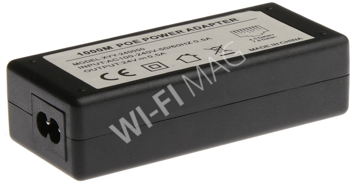 Блок питания Gigabit Ethernet Adapter with POE 24V 0.5A (HSG12-2400)
