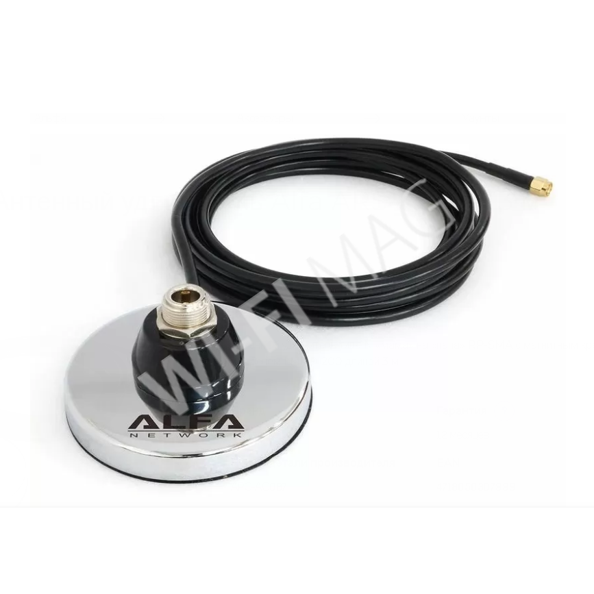 Alfa Magnetic Base ARS-AS087 магнитное основание для антенн с коннектором N Type, кабель RP-SMA male 3 м.