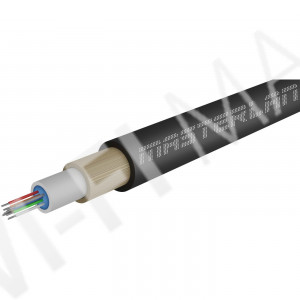 Masterlan Air1 fiber optic cable - 8vl 9/125, air-blowen, SM, HDPE, G657A1, 1m, одномодовый оптический кабель, чёрный