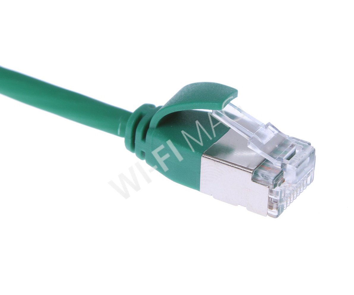 Кабель патч-корд Masterlan Comfort patch cable U/FTP, Cat6A, extra slim, LSZH, 0.5 м, экранированный, зеленый