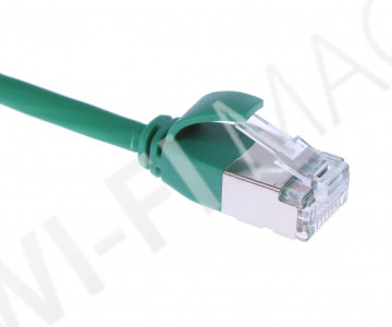 Кабель патч-корд Masterlan Comfort patch cable U/FTP, Cat6A, extra slim, LSZH, 0.5 м, экранированный, зеленый