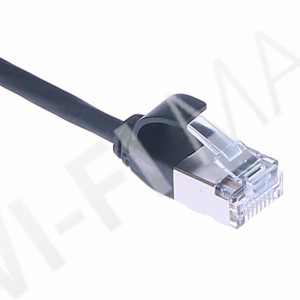 Кабель патч-корд Masterlan Comfort patch cable U/FTP, Cat6A, extra slim, LSZH, 3 м, экранированный, черный