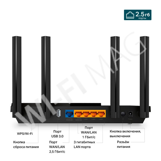 TP-Link Archer AX55 Pro AX3000 Wi‑Fi 6, роутер