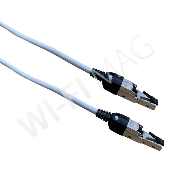 Кабель патч-корд Masterlan patch cable SSTP, Cat6A, 0.5 м, Rotating plug RJ45 180°, серый