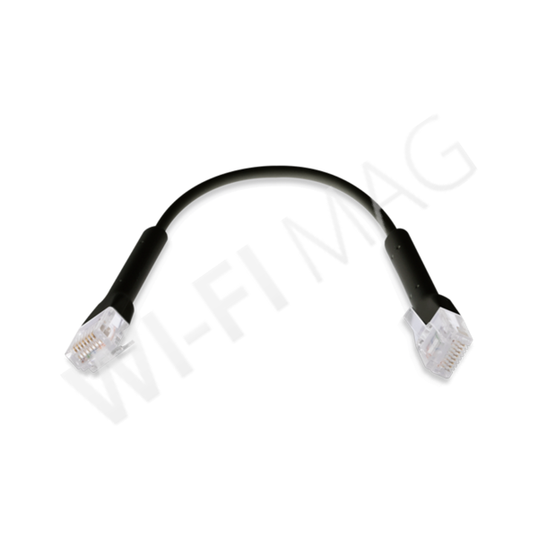 Ubiquiti UniFi Ethernet Patch Cable, 0,3m, Cat6, Black, патч-кабель соединительный, чёрный