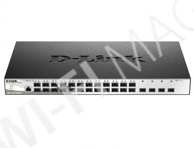 D-Link DGS-1210-28XS/ME/B2A, управляемый коммутатор с 24 портами SFP и 4 портами SFP+