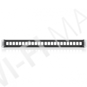 Ubiquiti 24-Port Blank Keystone Patch Panel, пустая 24-портовая патч-панель с планкой для прокладки кабелей, 1U