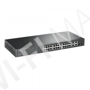 TP-Link TL-SL2428P, JetStream с 24 портами PoE+ (10/100 Мбит/с) и 4 гигабитными портами