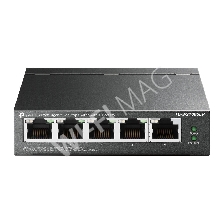 TP-Link TL-SG1005LP, 5-портовый коммутатор с 4 портами PoE+