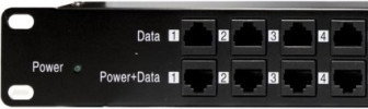 Коммутационная панель (патч-панель) Max Link POE Patch panel UTP cat.5e 12p 1U Black 19"
