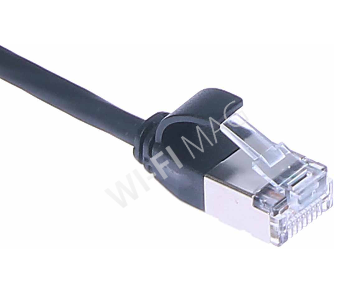Кабель патч-корд Masterlan Comfort patch cable U/FTP, Cat6A, extra slim, LSZH, 1 м, экранированный, черный