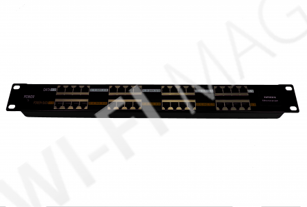 Коммутационная панель (патч-панель) Max Link POE Patch panel UTP cat.5e 16p 1U Black 19"