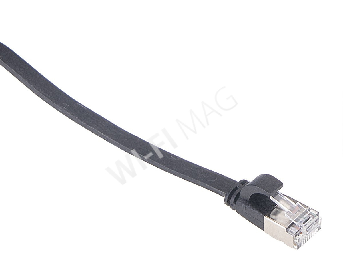 Кабель патч-корд Masterlan Comfort patch cable U/FTP, Cat6A, flat, 3 м, экранированный, черный
