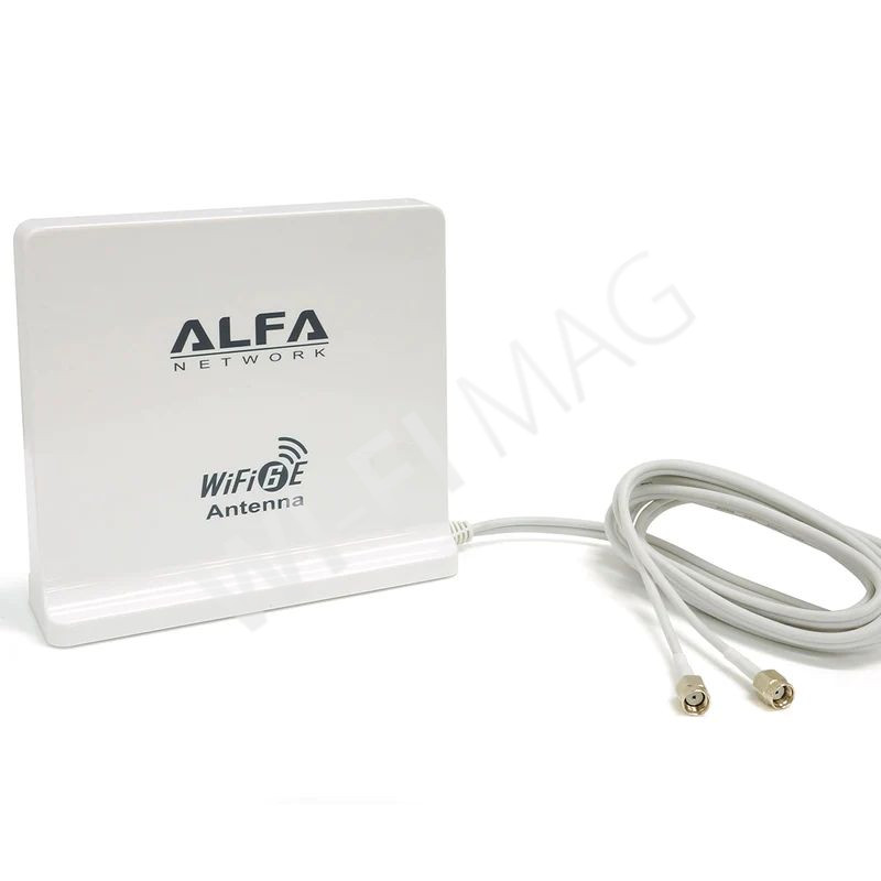 Alfa Indoor Omni Antenna WiFi 6E (ARS-WiFi6E-M2), трехдиапазонная всенаправленная антенна RP-SMA Female, 5 дБи