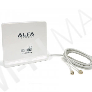 Alfa Indoor Omni Antenna WiFi 6E (ARS-WiFi6E-M2), трехдиапазонная всенаправленная антенна RP-SMA Female, 5 дБи