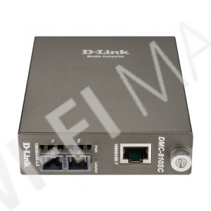 D-Link DMC-810SC, медиаконвертер с 1 портом 1000Base-T и 1 портом 1000Base-LX с разъемом SC для одномодового оптического кабеля (до 10 км)