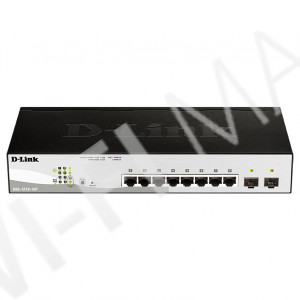 D-Link DGS-1210-10P, управляемый коммутатор с 8 портами PoE+ (1 Гбит/с) и 2 портами (1 Гбит/с) SFP