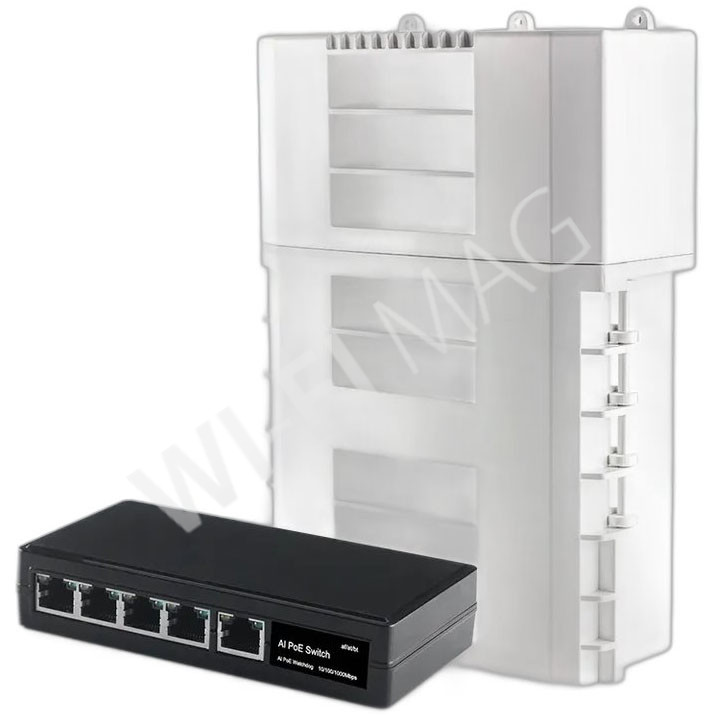Conexpro GNT-6FP51G6, уличный с 5 портами 1 Гбит/с (4 PoE) неуправляемый коммутатор