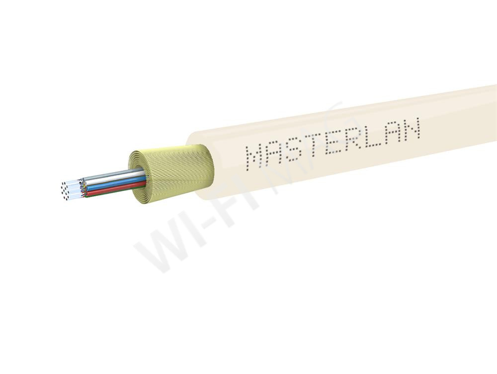 Masterlan DROPX fiber optic drop cable - 12F 9/125, SM, LSZH, ivory, G657A2, 1m, одномодовый оптический кабель, белый
