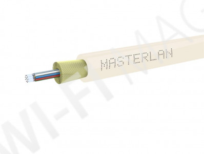 Masterlan DROPX fiber optic drop cable - 12F 9/125, SM, LSZH, ivory, G657A2, 1m, одномодовый оптический кабель, белый