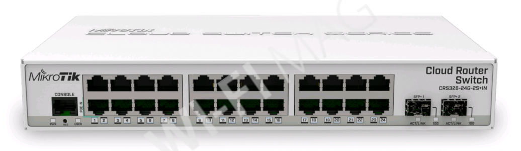 Mikrotik Cloud Router Switch CRS326-24G-2S+IN, коммутатор с функциями маршрутизатора