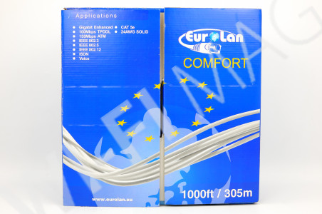 Кабель EuroLan Comfort UTP Cat5e, PVC, 24AWG, 1m