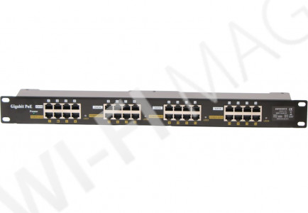 Коммутационная панель (патч-панель) Max Link Gigabit POE Patch panel UTP Сat.6 16p 1U Black 19"