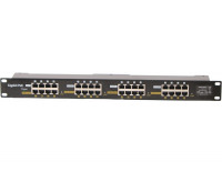 Питание, POE оборудование Коммутационная панель (патч-панель) Max Link Gigabit POE Patch panel UTP Сat.6 16p 1U Black 19&quot;