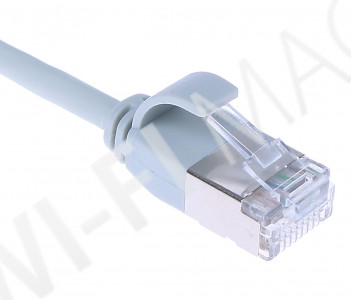 Кабель патч-корд Masterlan Comfort patch cable U/FTP, Cat6A, extra slim, LSZH, 5 м, экранированный, серый