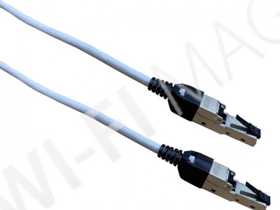 Кабель патч-корд Masterlan patch cable SSTP, Cat6A, 5 м, Rotating plug RJ45 180°, серый