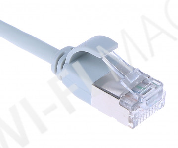 Кабель патч-корд Masterlan Comfort patch cable U/FTP, Cat6A, extra slim, LSZH, 2 м, экранированный, серый