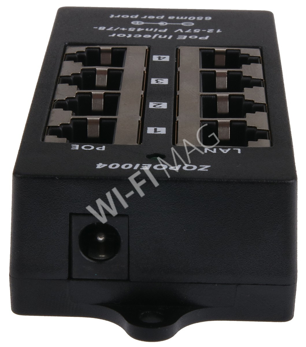 Max Link POE Injector, UTP, Cat.6, 4 ports, пассивный PoE-инжектор
