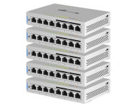 Управляемые коммутаторы с PoE Ubiquiti UniFi Switch US-8-60W (5-pack) комплект из 5-ти устройств