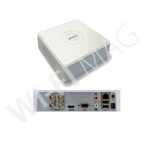 HiWatch DS-H104GA, 4-канальный гибридный HD-TVI видеорегистратор c технологией AoC и Motion Detection 2.0